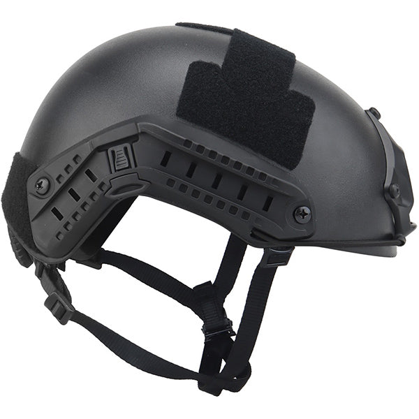 Matte Black Tactical Helmet with Side Rails & NVG Mount