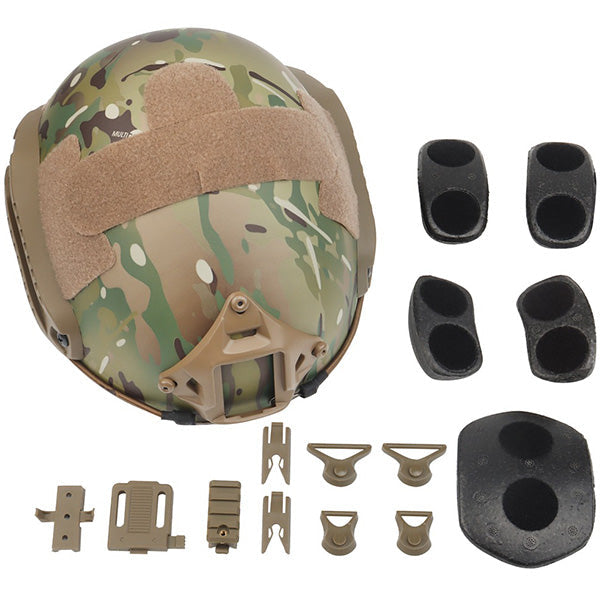 Multicam Tactical Airsoft Helmet with Side Rails