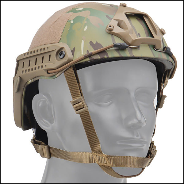 Multicam Tactical Airsoft Helmet with Side Rails