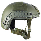 Olive Drab Tactical Airsoft Helmet with Rails