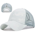 Grey Camouflage Ponytail Cap