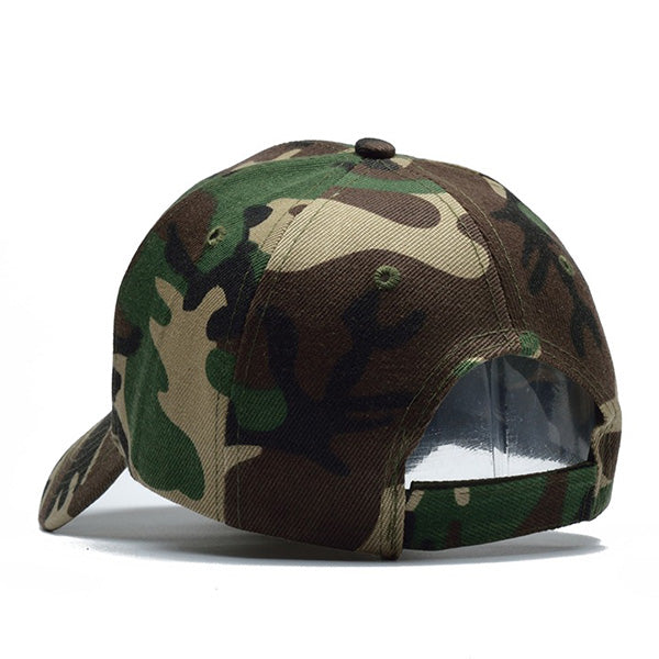 Unisex Cotton Woodland Camo Baseball Cap