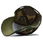 Unisex Cotton Woodland Camo Baseball Cap