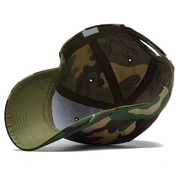Unisex Cotton Woodland Camo Baseball Cap