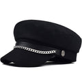 Women's Black Sailor Military Cap