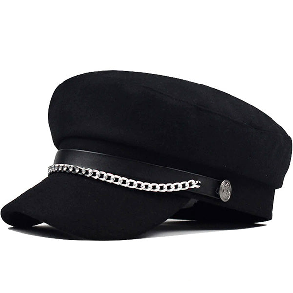 Women's Black Sailor Military Cap