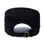 Unisex Black Cotton Cadet Cap