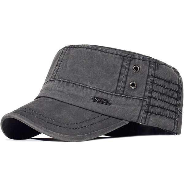 Men's Black Military Cap