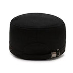 Black Sport Cadet Cap with Faux Leather Brim