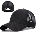 Black Camouflage Ponytail Cap