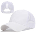 White Camouflage Cap with Ponytail