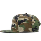Woodland Camo Flat Brim Baseball Cap