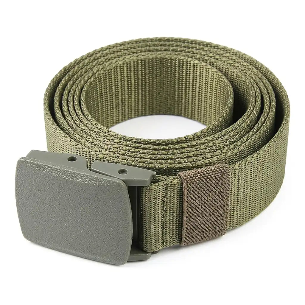 Unisex Casual Olive Green Nylon Web Belt