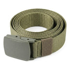 Unisex Casual Olive Green Nylon Web Belt
