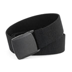 Black Elastic Webbing Belt with Plastic Buckle