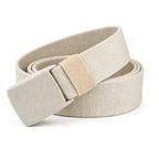 Tan Casual Webbing Belt with Plastic Buckle