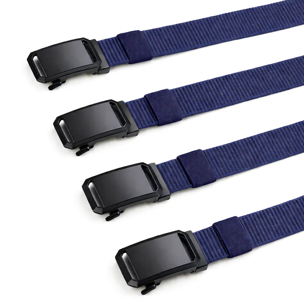 Navy Blue Nylon Webbing Belt with Quick-Release Buckle