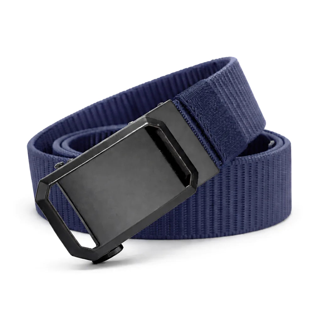 Navy Blue Nylon Webbing Belt with Quick-Release Buckle