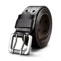 Black Leather Military Belt