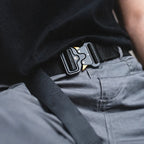 Black Nylon Tactical Belt with Quick-Release Buckle