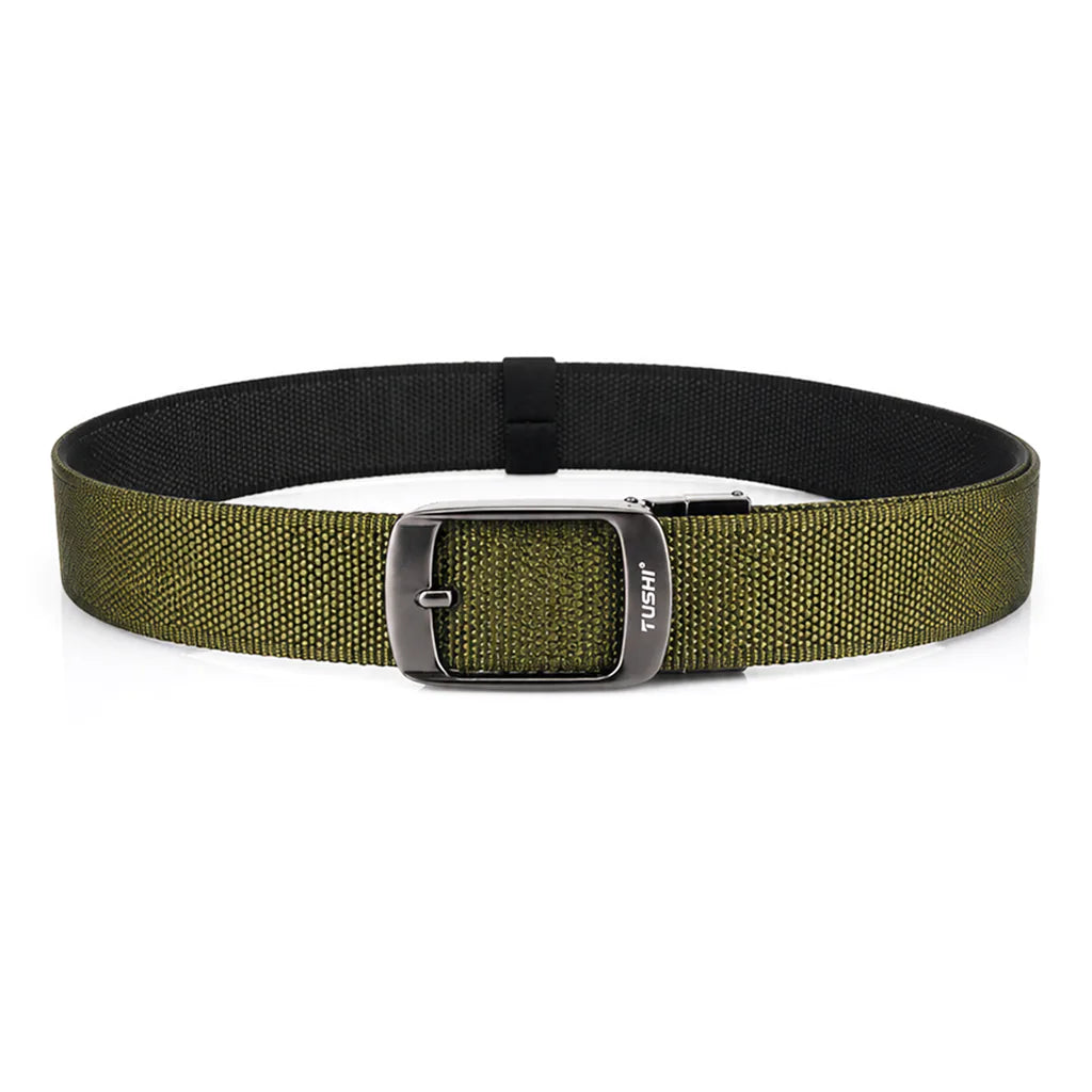 Men's Reversible Olive Green Web Belt
