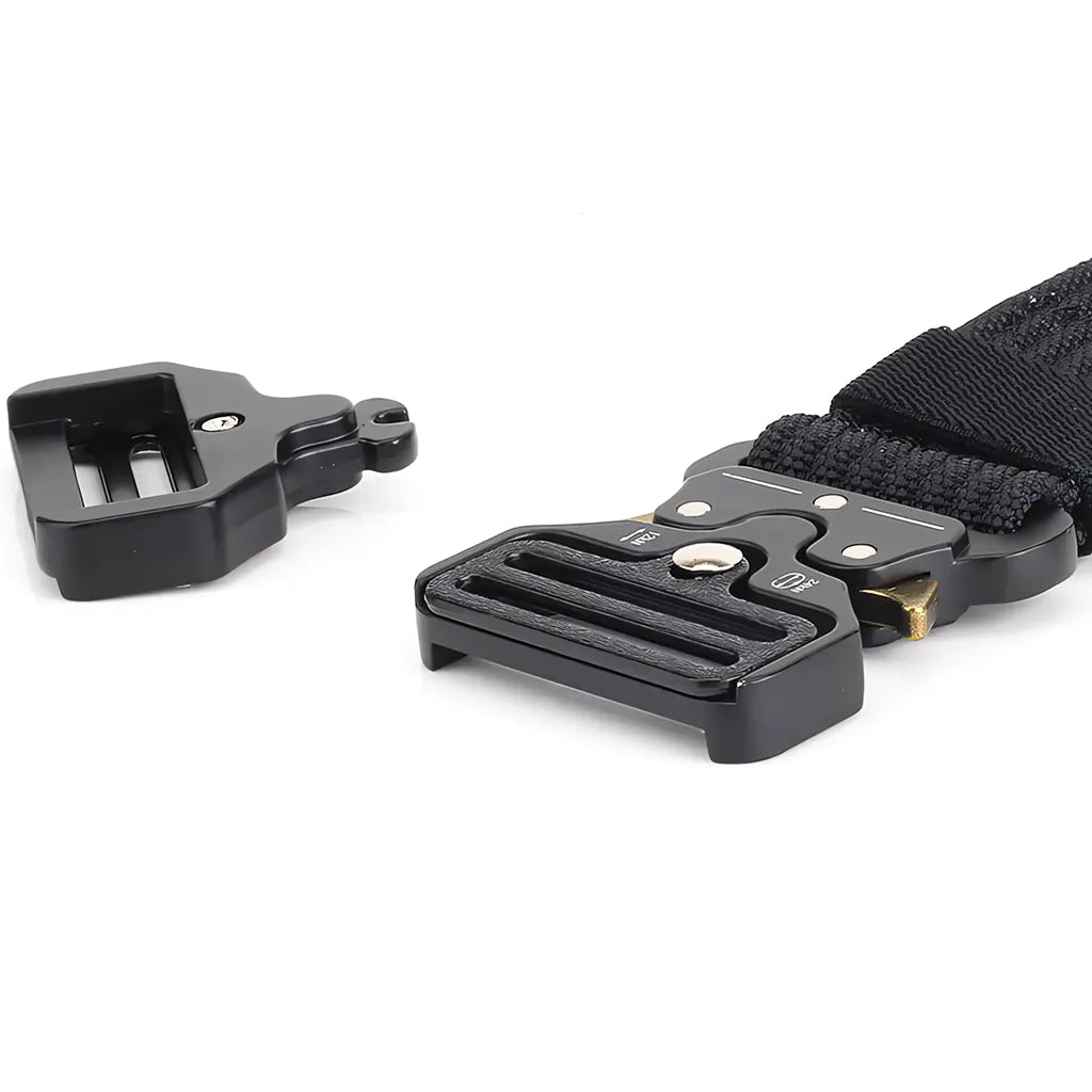 Black Quick-Release Tactical Webbing Belt