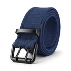 Navy Blue Fabric Military Belt