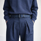 Casual Navy Blue Canvas Double Prong Belt