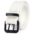 White Canvas Military Belt