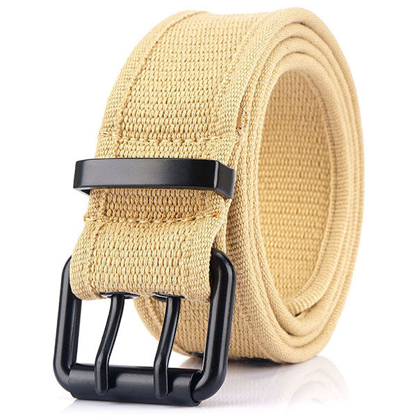 Military Belt in Khaki Canvas