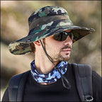 Outdoor Green Camo Boonie Hat with Mesh Band