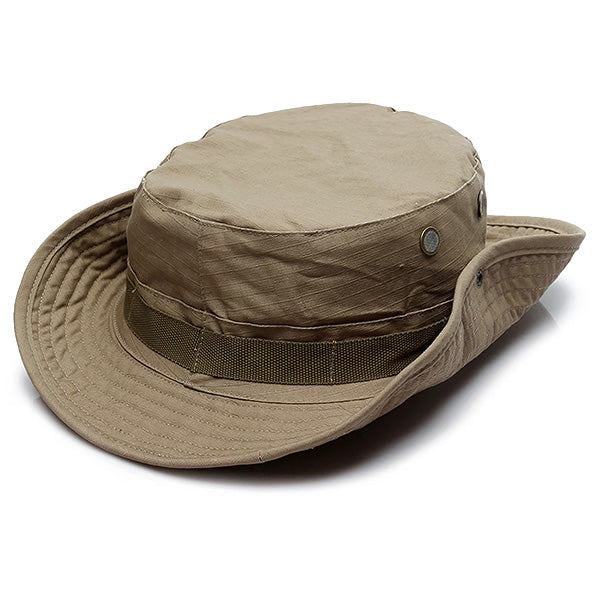 Tan Wide Brim Boonie Hat for Sun Protection