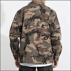 Men's Woodland Camo Utility Jacket with Pockets