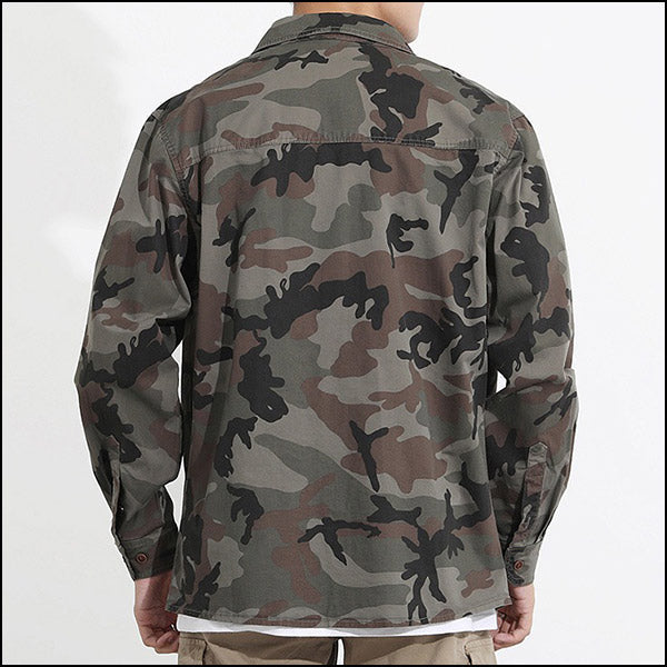 Men's Camouflage Utility Shirt Jacket