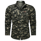 Men's Outdoor Utility Long-Sleeve Camouflage Shirt