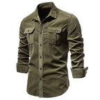 Men's Military Velvet Shirt