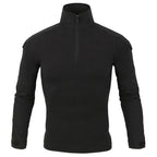 Men's Black Tactical Quarter-Zip Shirt with Pocket