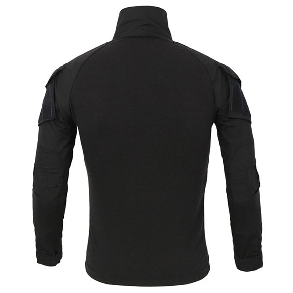 Men's Black Tactical Quarter-Zip Shirt with Pocket