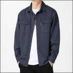 Men's Navy Blue Long Sleeve Utility Shirt