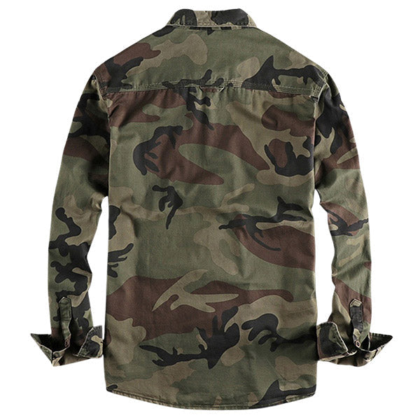 Men's Green Camouflage Utility Shirt
