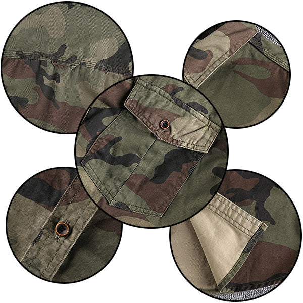 Men's Green Camouflage Utility Shirt