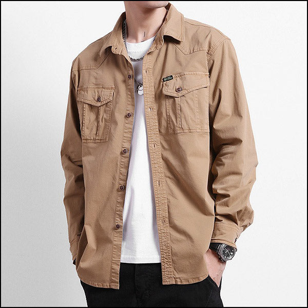 Beige Military Shirt