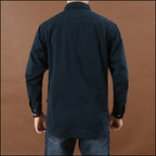 Men's Navy Blue Cotton Utility Shirt