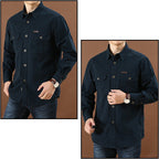 Men's Navy Blue Cotton Utility Shirt