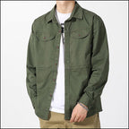 Men's Olive Green Utility Button-Up Shacket