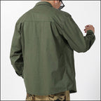 Men's Olive Green Utility Button-Up Shacket