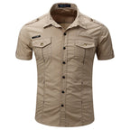 Men's Khaki Utility Short Sleeve Shirt