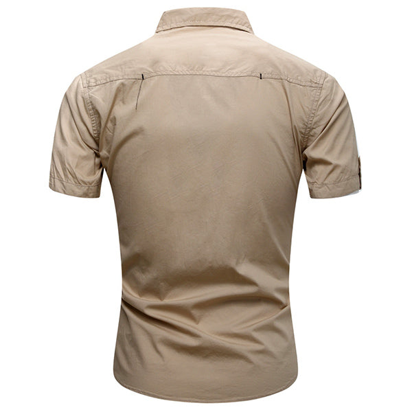Men's Khaki Utility Short Sleeve Shirt