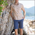 Men's Khaki Utility Short Sleeve Shirt