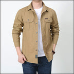 Men's Khaki Utility Two Pocket Long Sleeve Shirt